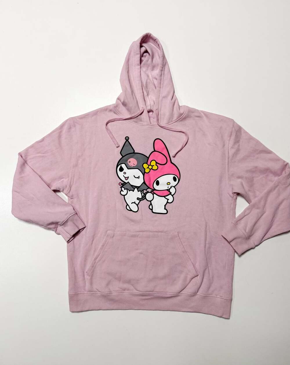 Sanrio Kuromi My Melody Pink Hoodie Sweatshirt Size L Kawaii, Y2K, Pastel Goth,
